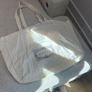 Gucci Ivory Canvas Tote